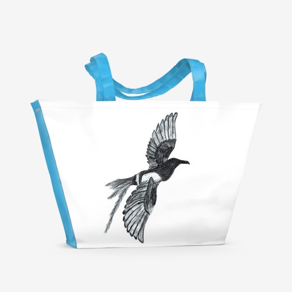 Пляжная сумка «Птица уголь»