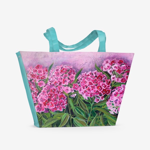 Пляжная сумка «Розовые флоксы»