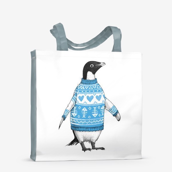 Сумка-шоппер «Пингвин в свитере»