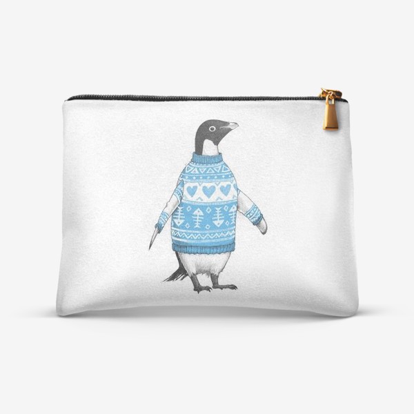 Косметичка «Пингвин в свитере»