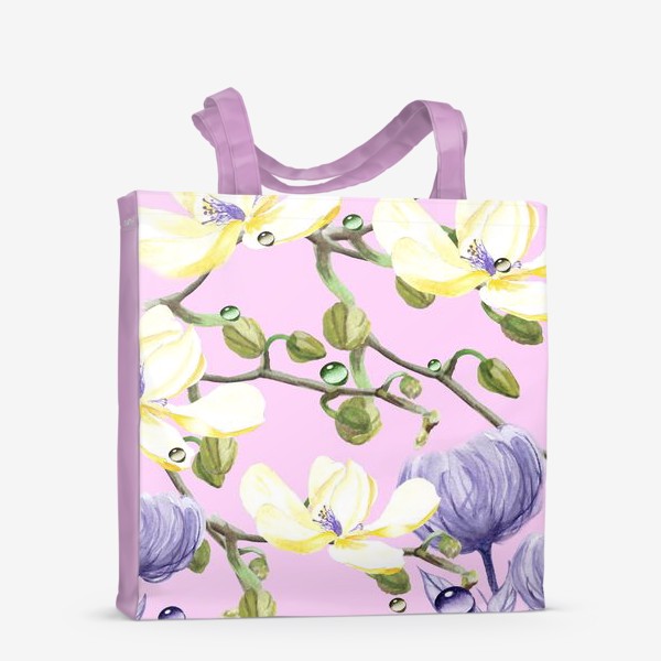 Сумка-шоппер «Орхидеи, хризантемы»