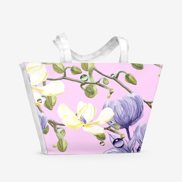 Пляжная сумка &laquo;Орхидеи, хризантемы&raquo;