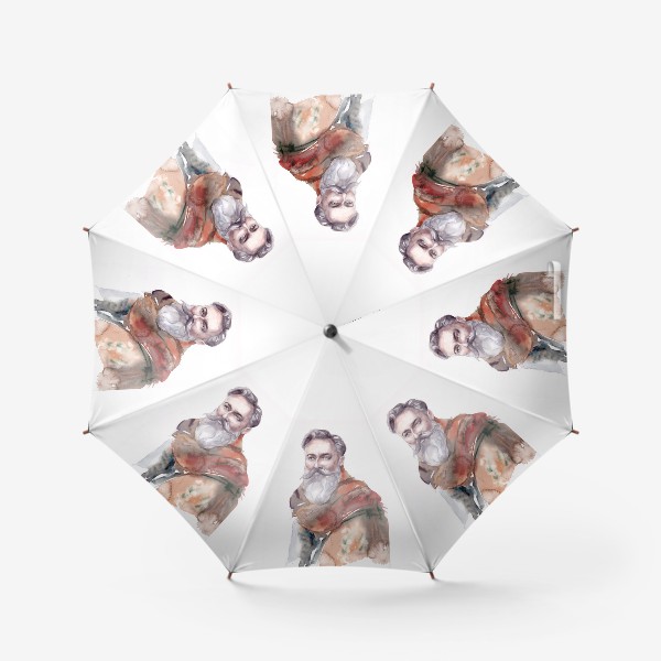 Зонт «мужской портрет с бородой »