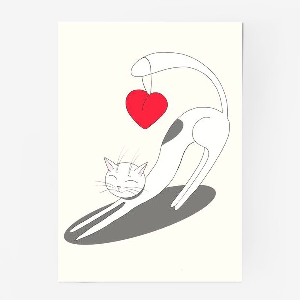 Постер «Влюбленный кот»
