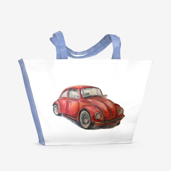 Пляжная сумка «Ретро машина Жук»