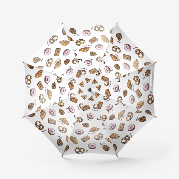 Зонт «Sweet bakery pattern. Паттерн с выпечкой, сладости»