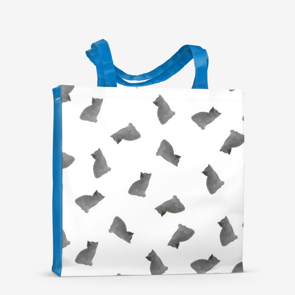 Сумка-шоппер «Grey kitten pattern. Паттерн с серыми котятами»