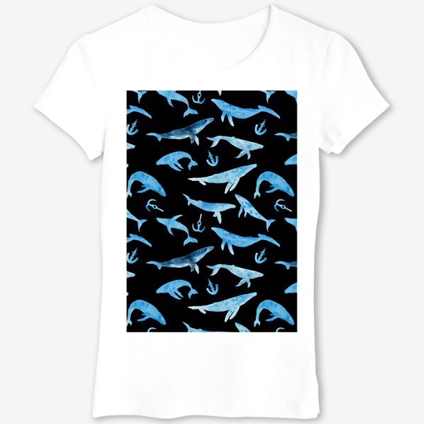 Футболка «Watercolor whales»