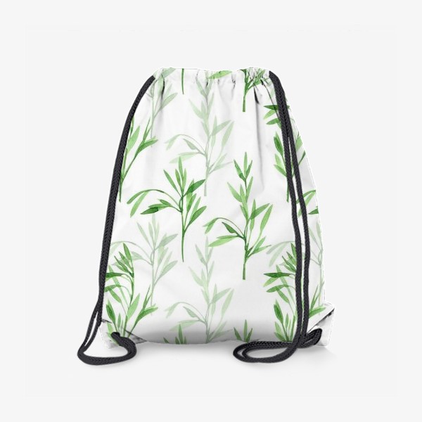 Рюкзак «Акварельные веточки с листьями»