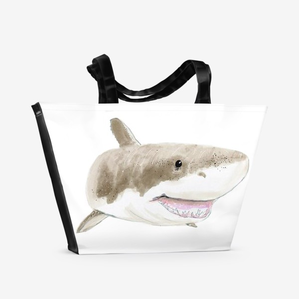 Пляжная сумка «Акула каракула»