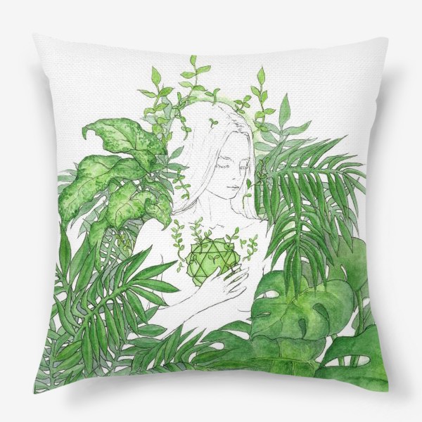 Подушка «Зеленая чакра Анахата»
