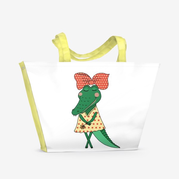 Пляжная сумка «Милая крокодилица»
