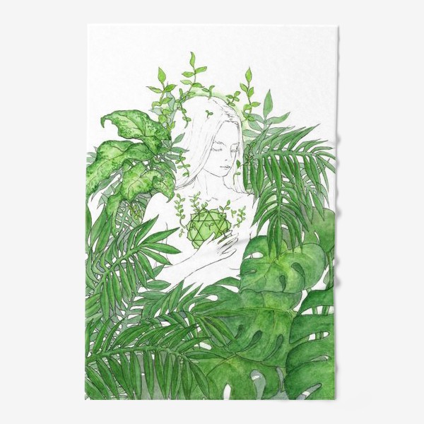 Полотенце «Зеленая чакра Анахата»