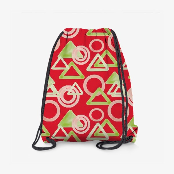 Рюкзак «праздничный новогодний паттерн на красном»