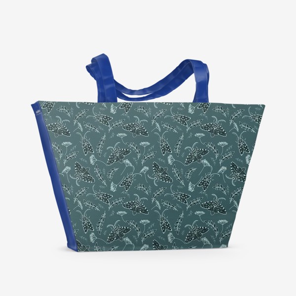 Пляжная сумка «ночные бабочки в траве»