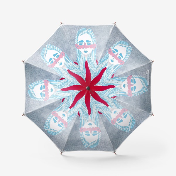 Зонт «Девушка с голубыми волосами»