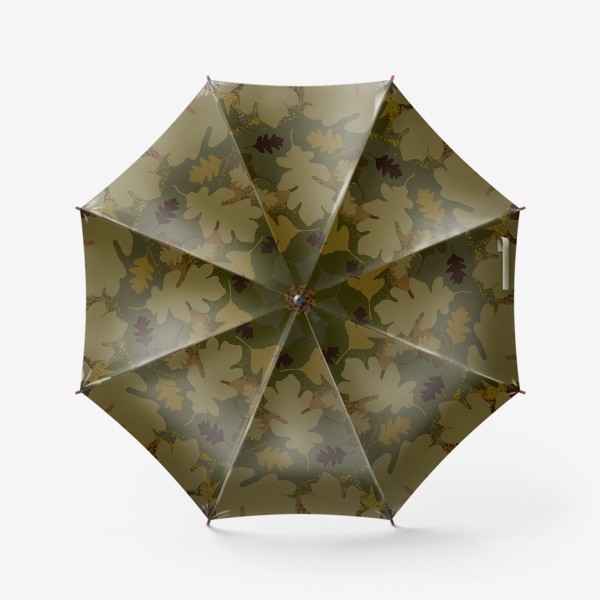 Зонт «Камуфляж. Дубовые листья. Паттерн.»