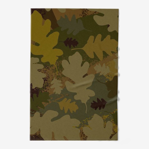 Полотенце &laquo;Камуфляж. Дубовые листья. Паттерн.&raquo;