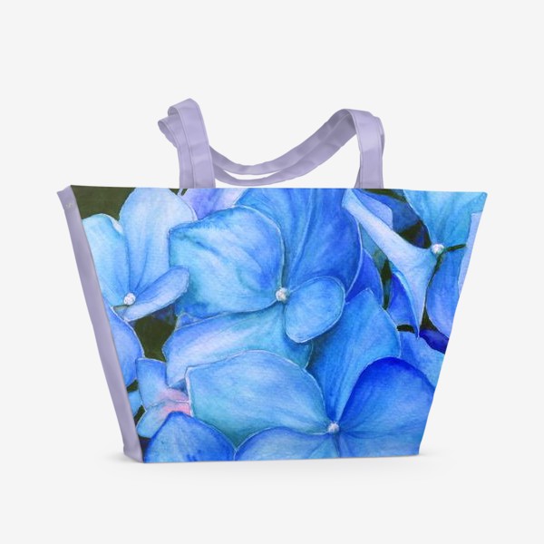 Пляжная сумка «Гортензия голубая»