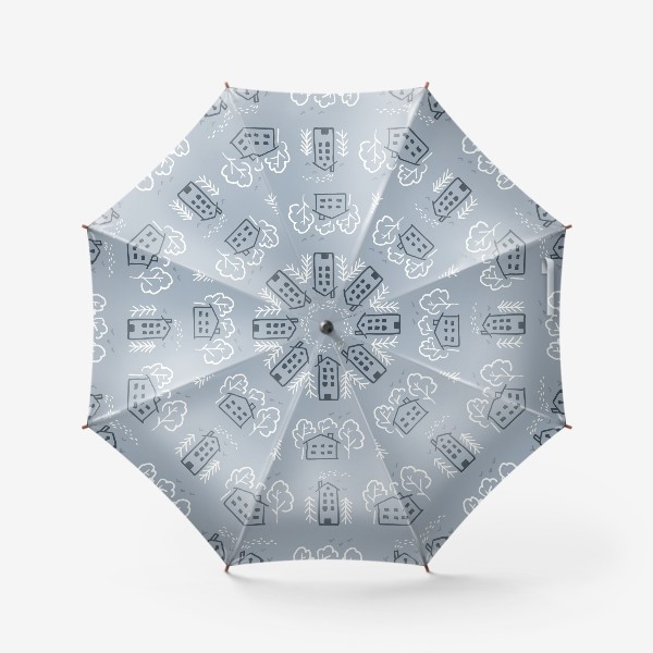 Зонт «Зимние домики»