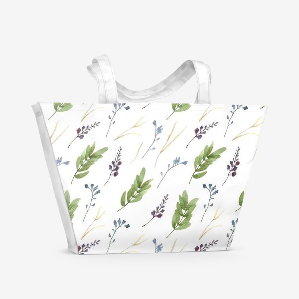 Пляжная сумка «Акварельные полевые цветы»