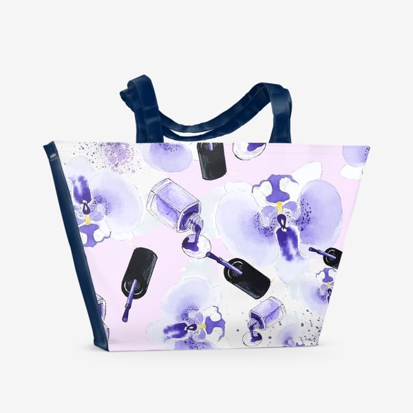 Пляжная сумка «Fashion Nails Орхидея Лак »
