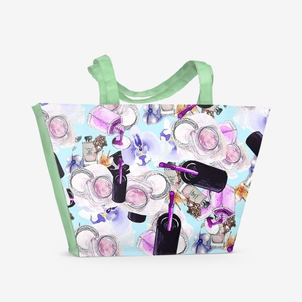 Пляжная сумка «Fashion Nails Орхидея Лак Пудра»
