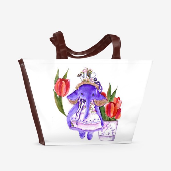 Пляжная сумка &laquo;Фиолетовый слон&raquo;