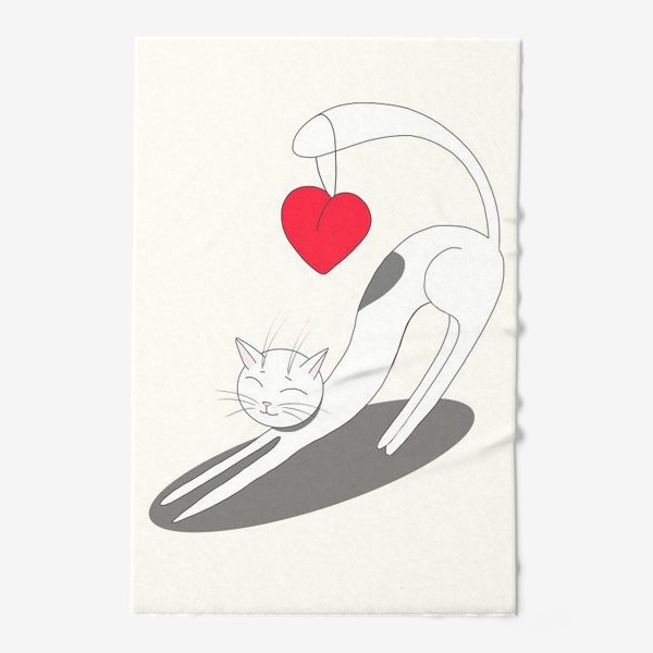 Полотенце &laquo;Влюбленный кот&raquo;