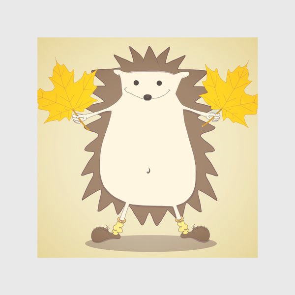 Скатерть «Ежик. Осень. Осенний ёжик. Кленовые листья»