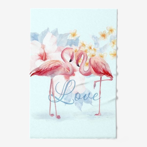 Полотенце &laquo;Влюбленные фламинго&raquo;