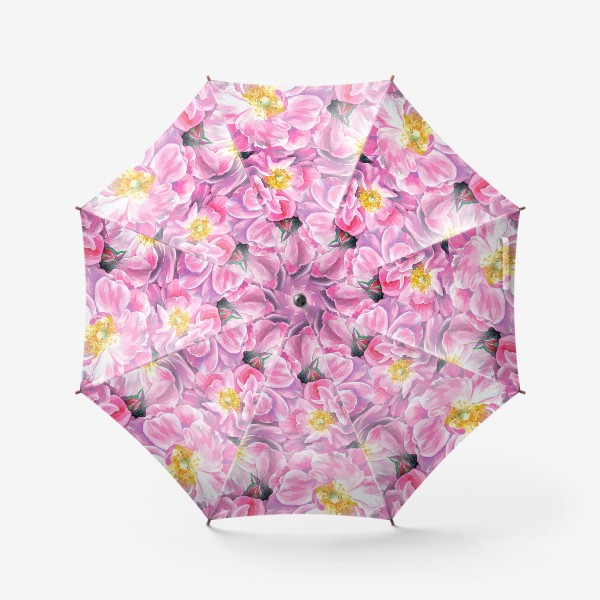 Зонт «Шиповник розовый пастель»