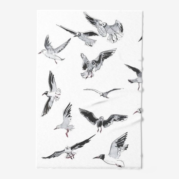 Полотенце «Чайки на белом фоне»