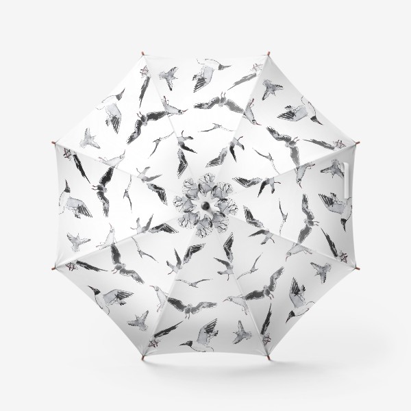 Зонт «Чайки на белом фоне»