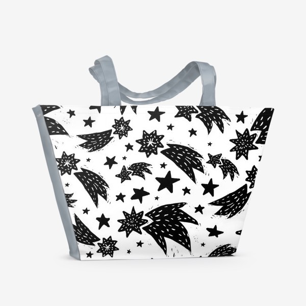Пляжная сумка «Черные звезды»