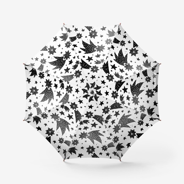 Зонт «Черные звезды»