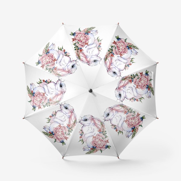 Зонт «Зайка в цветах»