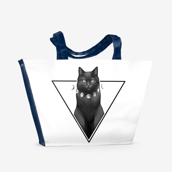 Пляжная сумка &laquo;черный кот&raquo;