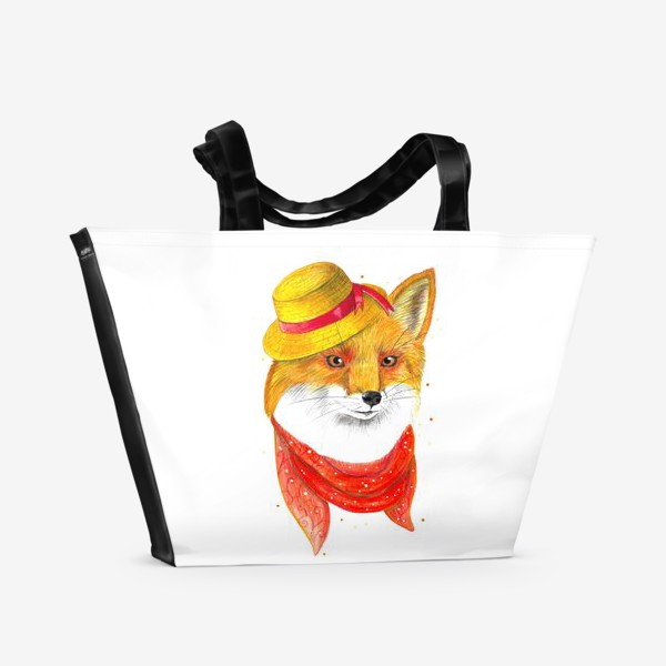 Пляжная сумка «Стильная лиса»