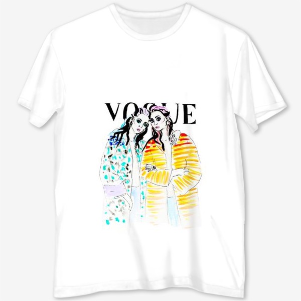Футболка с полной запечаткой «Модные девушки с обложки "Vogue". Fashion»