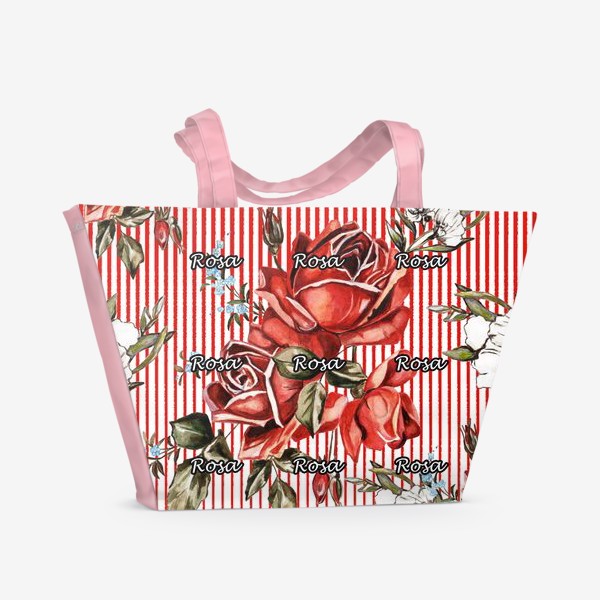 Пляжная сумка «Rosa.red»