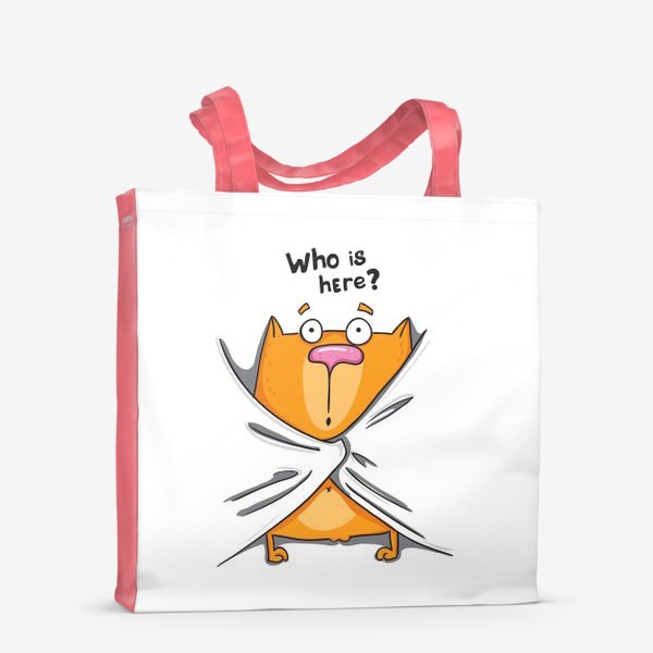 Сумка-шоппер «Who is here cat»