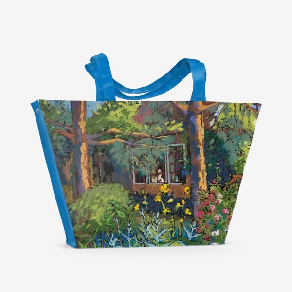 Пляжная сумка «Лейки в цветах»