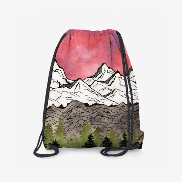 Рюкзак «Закатное небо и горы»