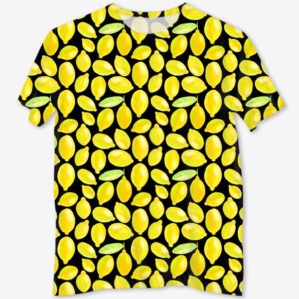 Футболка с полной запечаткой «Паттерн кислые лимоны»