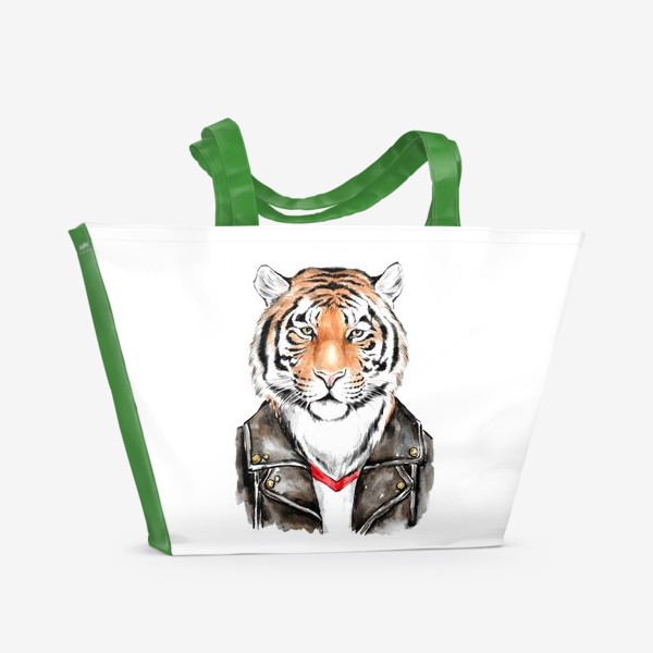 Пляжная сумка «Брутальный тигр»