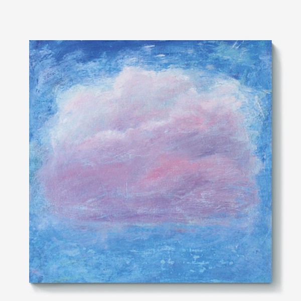 Холст «Розовое облако. Картина маслом»