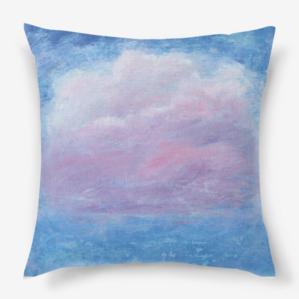 Подушка «Розовое облако. Картина маслом»