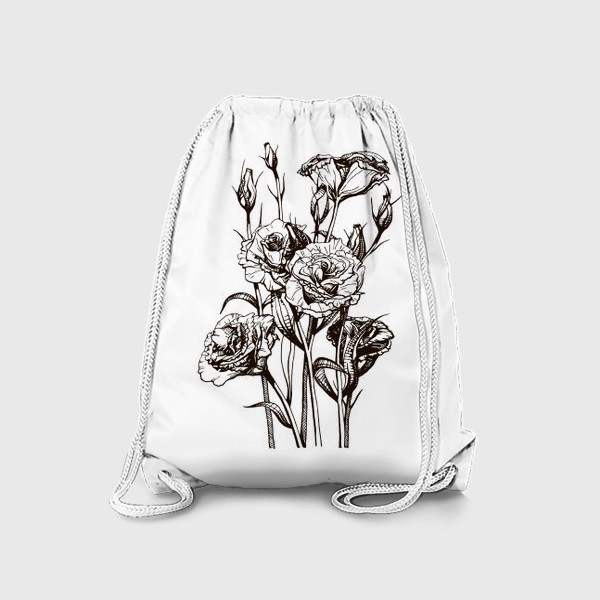 Рюкзак «Эустома, цветочный принт »