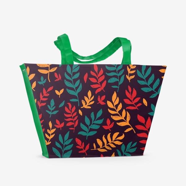 Пляжная сумка «Осенние разноцветные листья»
